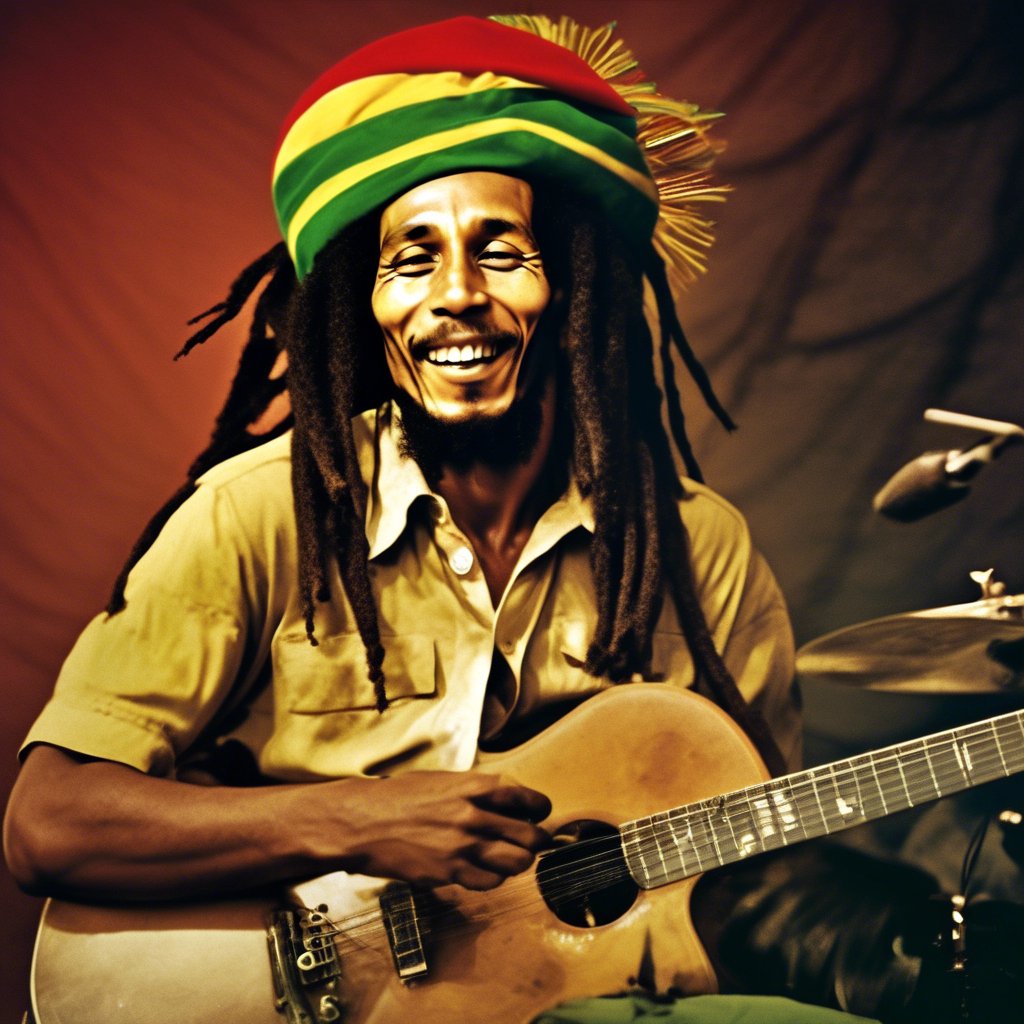 Sur le rythme du reggae, je chante pour Bob Marley, Un homme grand, non par richesses, mais par sa vérité écarlate. Comme une équation pure, son intégrité est claire, Influençant ceux qui l'entourent, avec sa sagesse rare. Bob, le Prophète du reggae, aux vérités immuables, Dans…