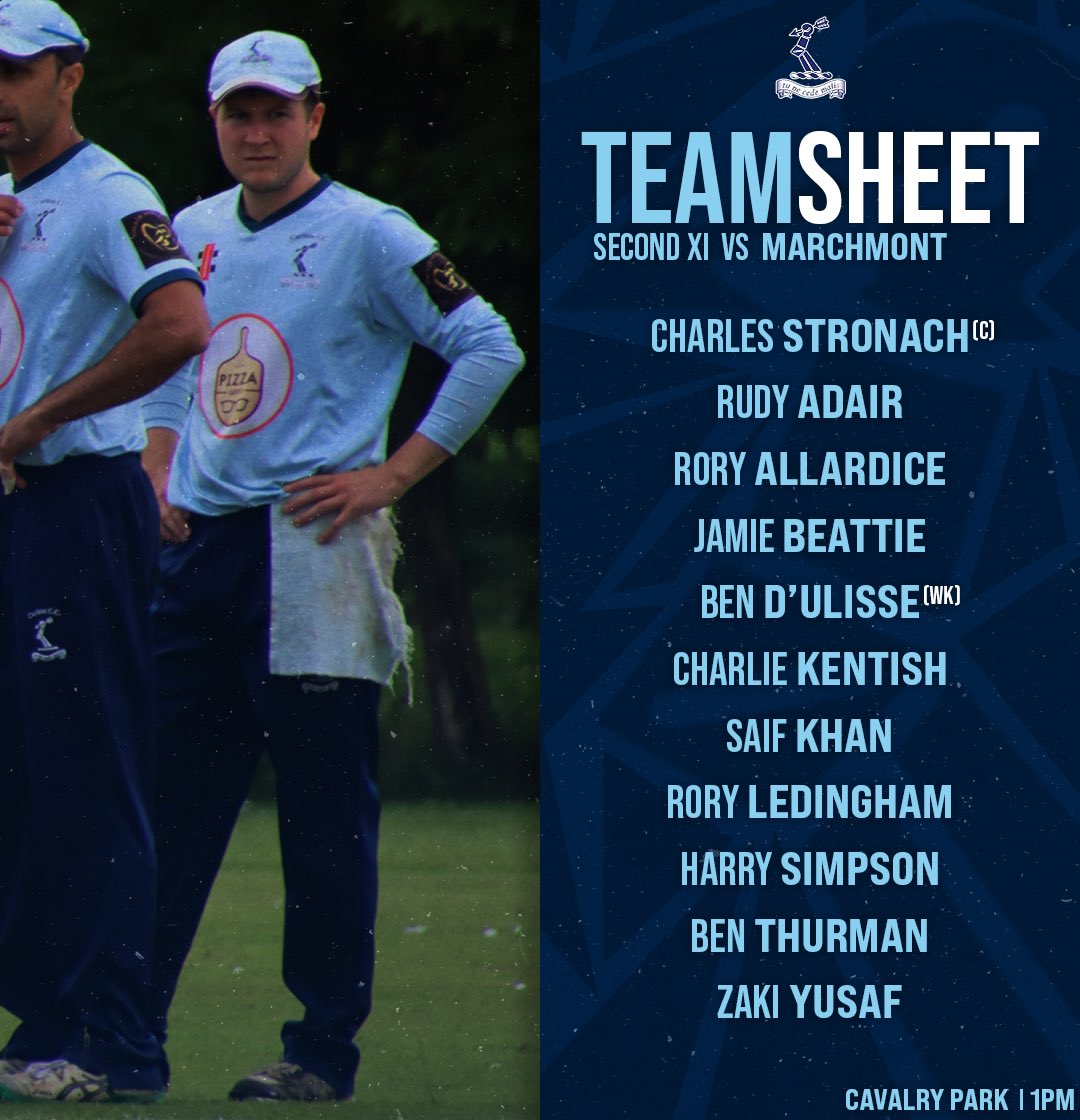 📝 | Second XI Teamsheet

Today’s 2s team to play @marchmontcc at Cav Park ⤵️  

🏹#Arrows | #ArrowsArmy