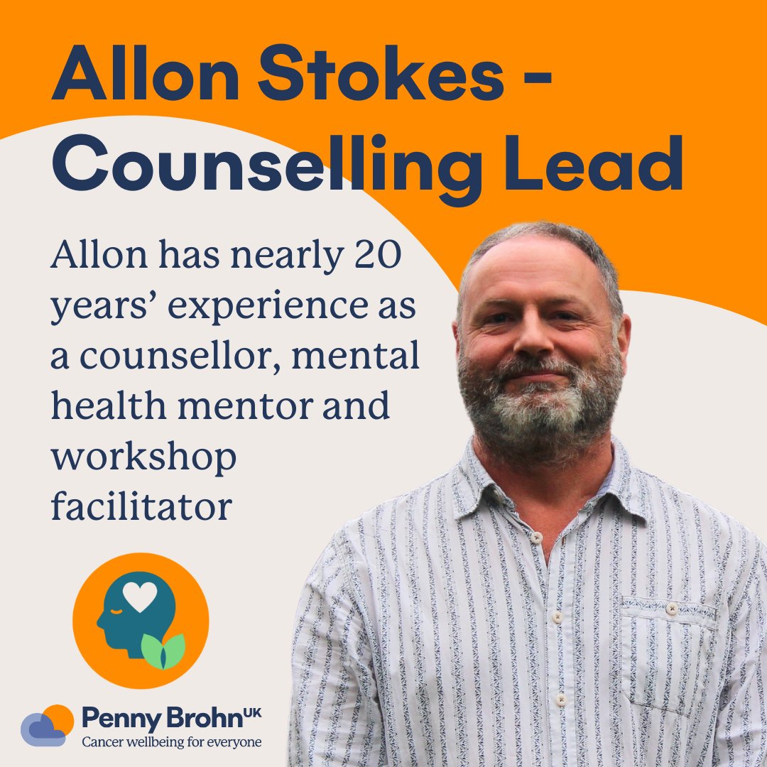 Meet the Counselling Team! 🍃☁️ May is Mind and Emotions Month at Penny Brohn UK, and we are highlighting our amazing team. Meet Allon, our Counselling Lead. Read more about our Mind and Emotions pillar 👉️ l8r.it/9w4Y