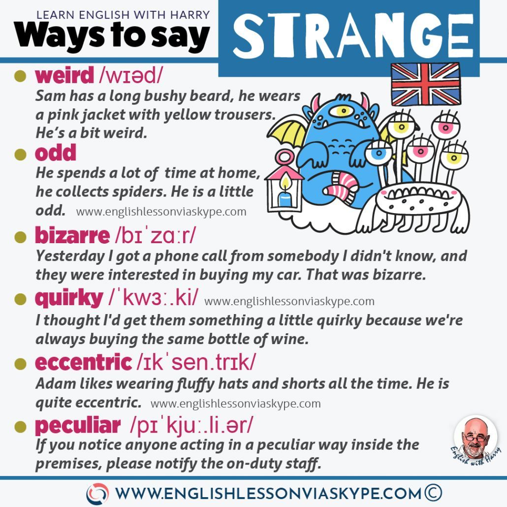 10 ways to say something is STRANGE in English. Learn advanced English words now ➡ ➡ bit.ly/3Oa2AQL 

#LearnEnglish #Vocab #englishlanguage #ingles #englishlearning #englishphrases @englishvskype