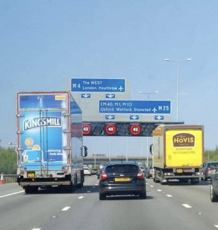A sandwich is forming on the M25.