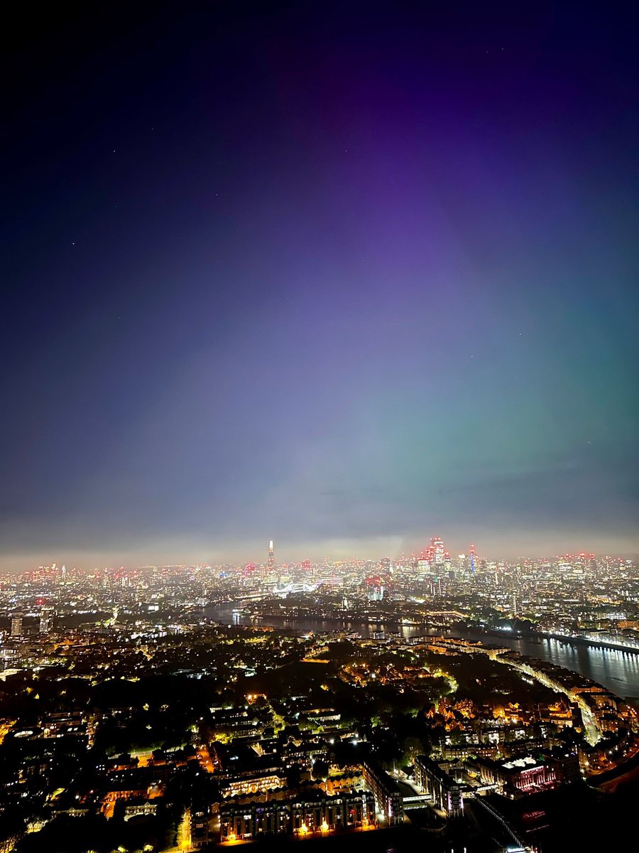 Last night, London experienced its own rendition of the Northern lights.