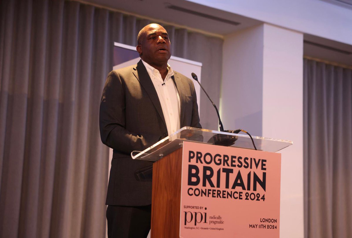 “I turned around to see fascists draped in the Union Jack…. Even back then I knew these thugs didn’t represent our country. Progressives know the difference between nationalism and patriotism.” @DavidLammy on fearing the National Front as a child at #PBC2024 🌹🇬🇧