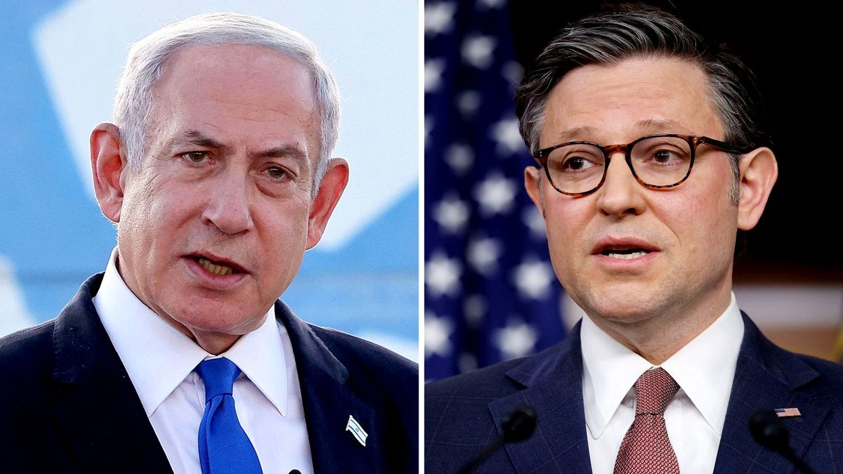 BREAKING:

🇺🇲🇮🇱 US Senate Speaker Mike Johnson: 

'I called Netanyahu to ask him what to do next after Biden stopped arms to Israel' 

Mike Johnson said he was so surprised Biden dared to defy Israel that he called Netanyahu to ask him if it was true and talk about what to do…