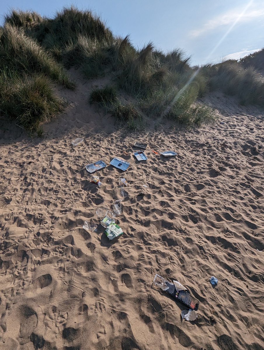 Back to reality with a bump this morning. If you are going to go to the effort of having a BBQ on the beach can you also make some effort to take your mess home again? 🙄

7 bags tidied up this morning. It was mostly drink and BBQ related. 

#loveirvinebeach #leavenotrace