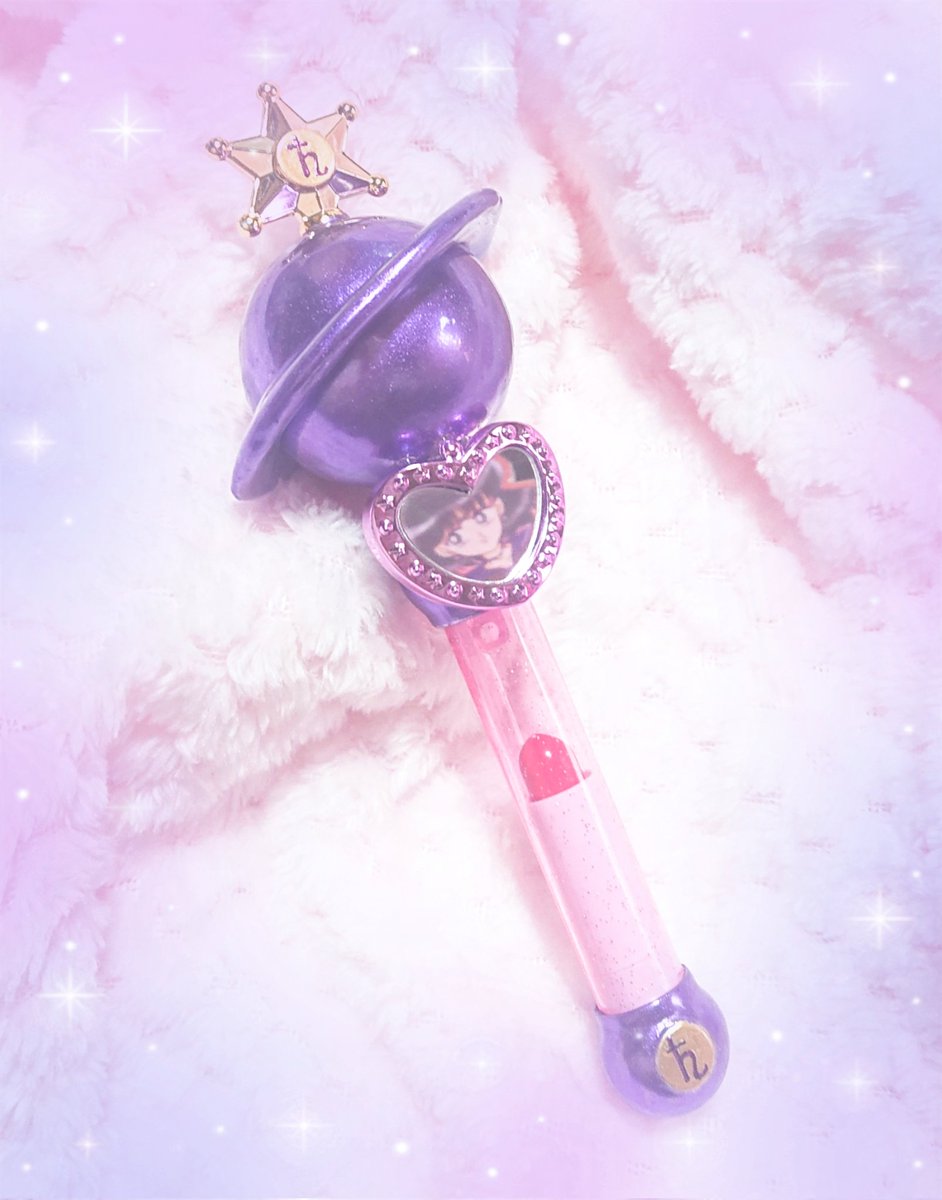 star_janne's tweet photo. サターンプラネットパワー
                                         メイクアップ💜

やっと完成したー🙌💜💜
 #セーラーサターン
 #変身ロッド
 #セーラームーン https://t.co/SMb4keF644