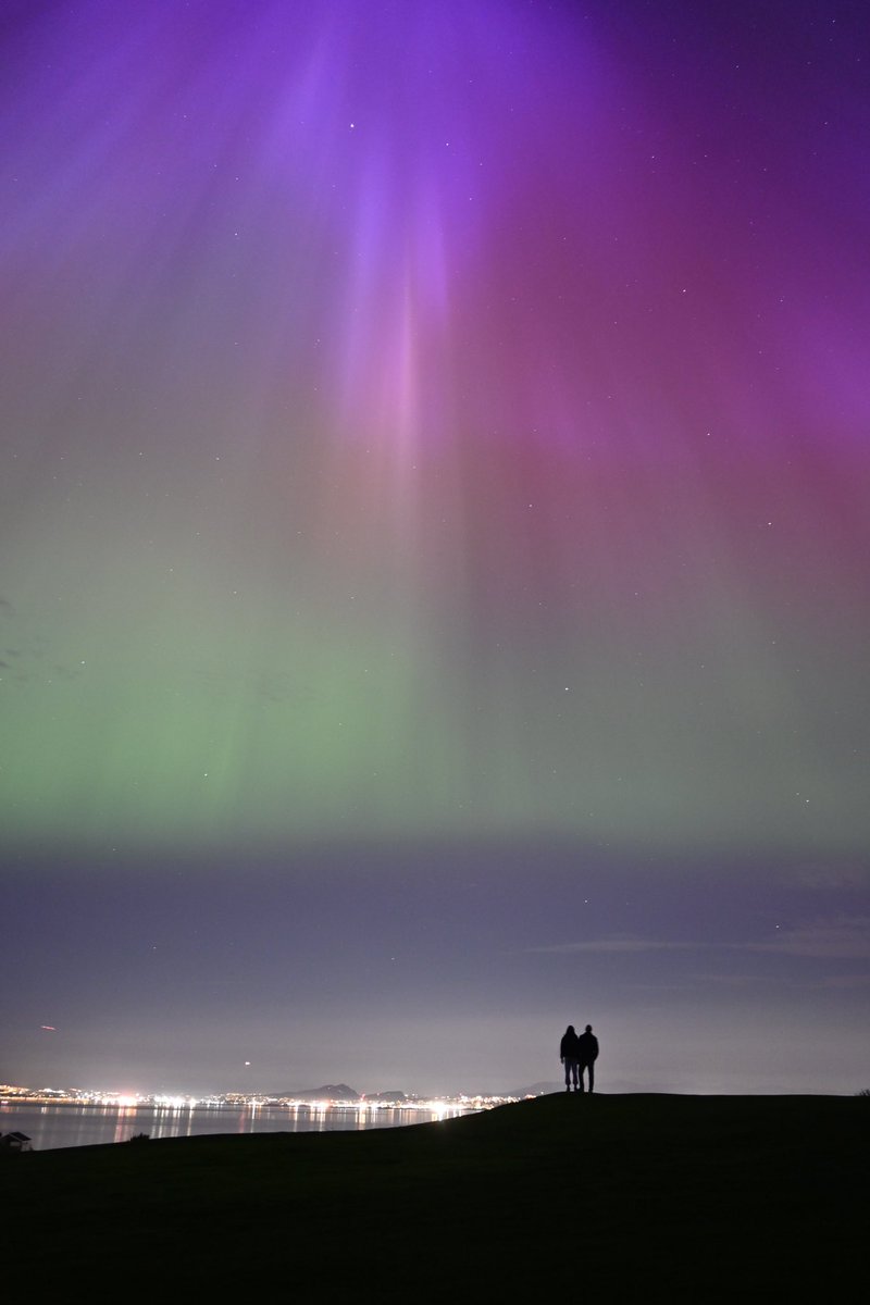 SamTedcastle's tweet image. Wowee!!! What a night. Aurora; North, South, East and West! Looking towards Edinburgh from Kinghorn, Fife 12:30 am 11/05/24 @WasJustSayin