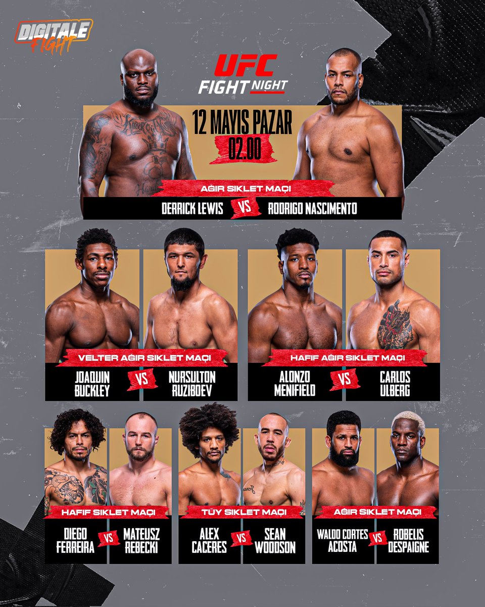 🔥 #UFCStLouis 👊🏻 Lewis vs Nascimento ⌚ 02.00 👀 Tahminleri alalım!