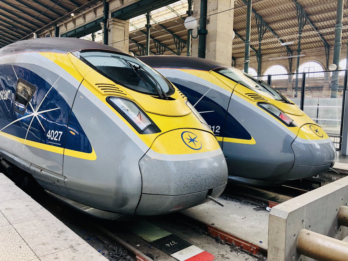 Two of the same - the one on the right is now leaving for London as I type, ours on the left will be following as #ES9027 departing at the very pleasing 12:12. See you soon if you’re joining us!
