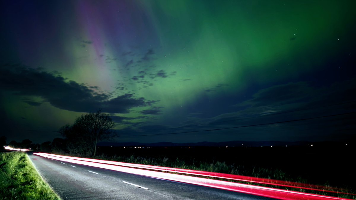 The Loch Leven road by Vane Farm @VisitLochLeven #NorthernLights