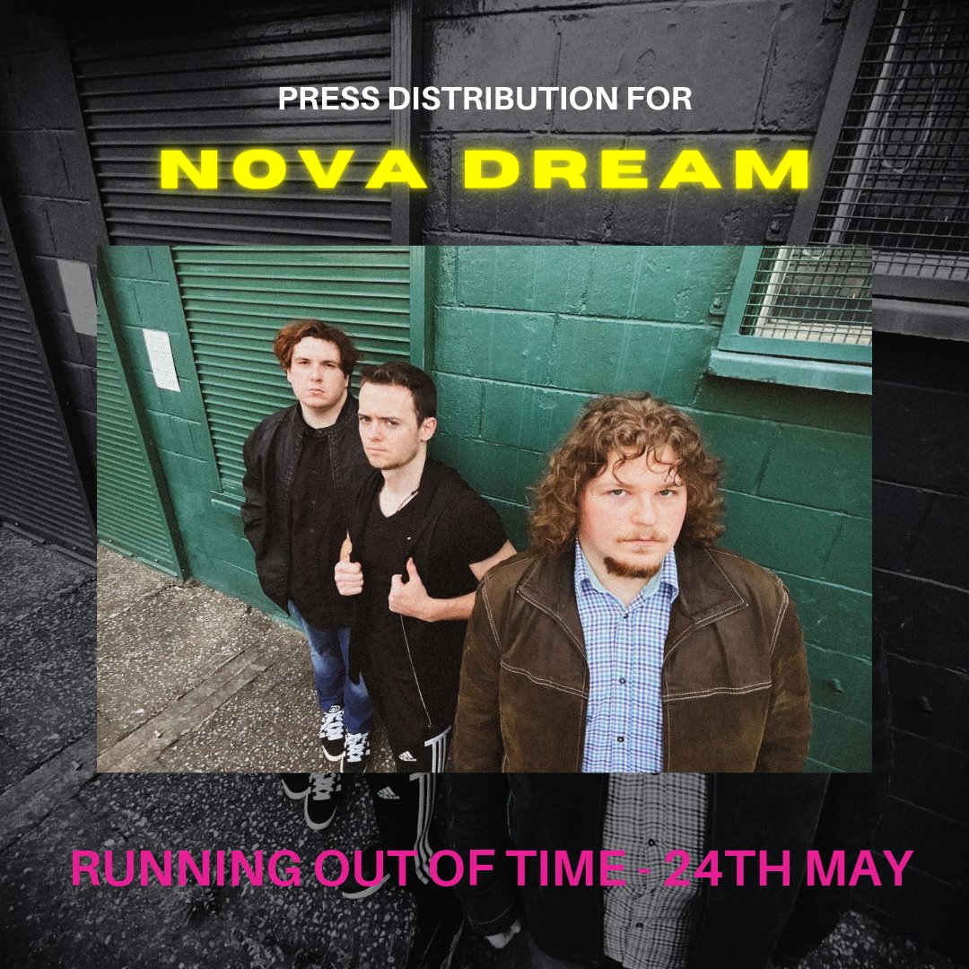 PR ANNOUNCEMENT ⚠️ Looking forward to working with rising alternative rock trio, @NovaDreamBand , who will be releasing their brand new single, 'Running Out of Time' on the 24th of May ⚡ #newmusic #upcoming