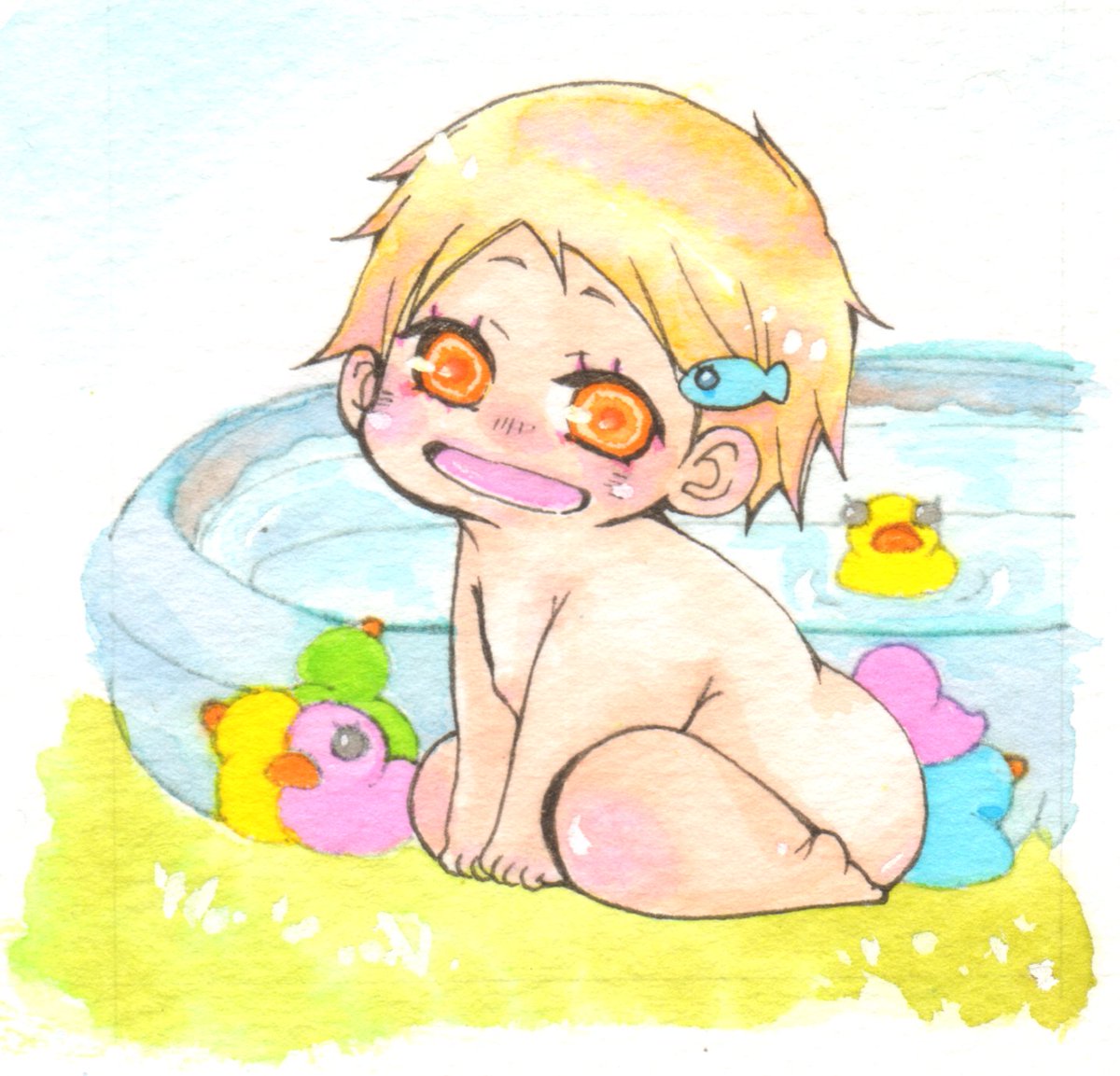 「8人兄弟の長男シリーズイラスト・水彩画中心画集です!」|チキン・ノリコ▶️J庭53｢つ06b｣🌟4/2東京ビッグサイトのイラスト