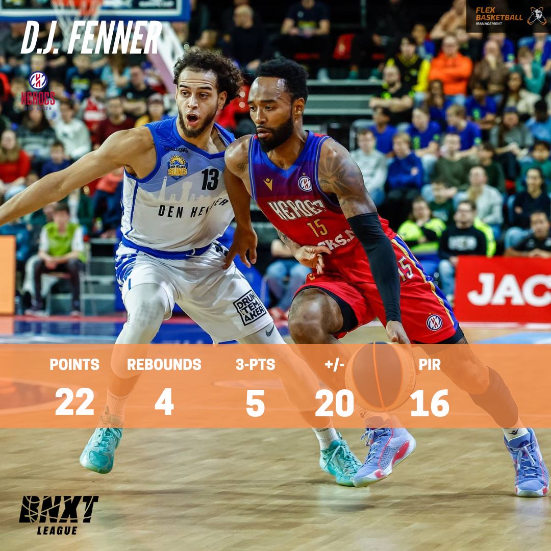 D.J. Fenner with a 22-bomb in another @HeroesDenBosch win 🔥