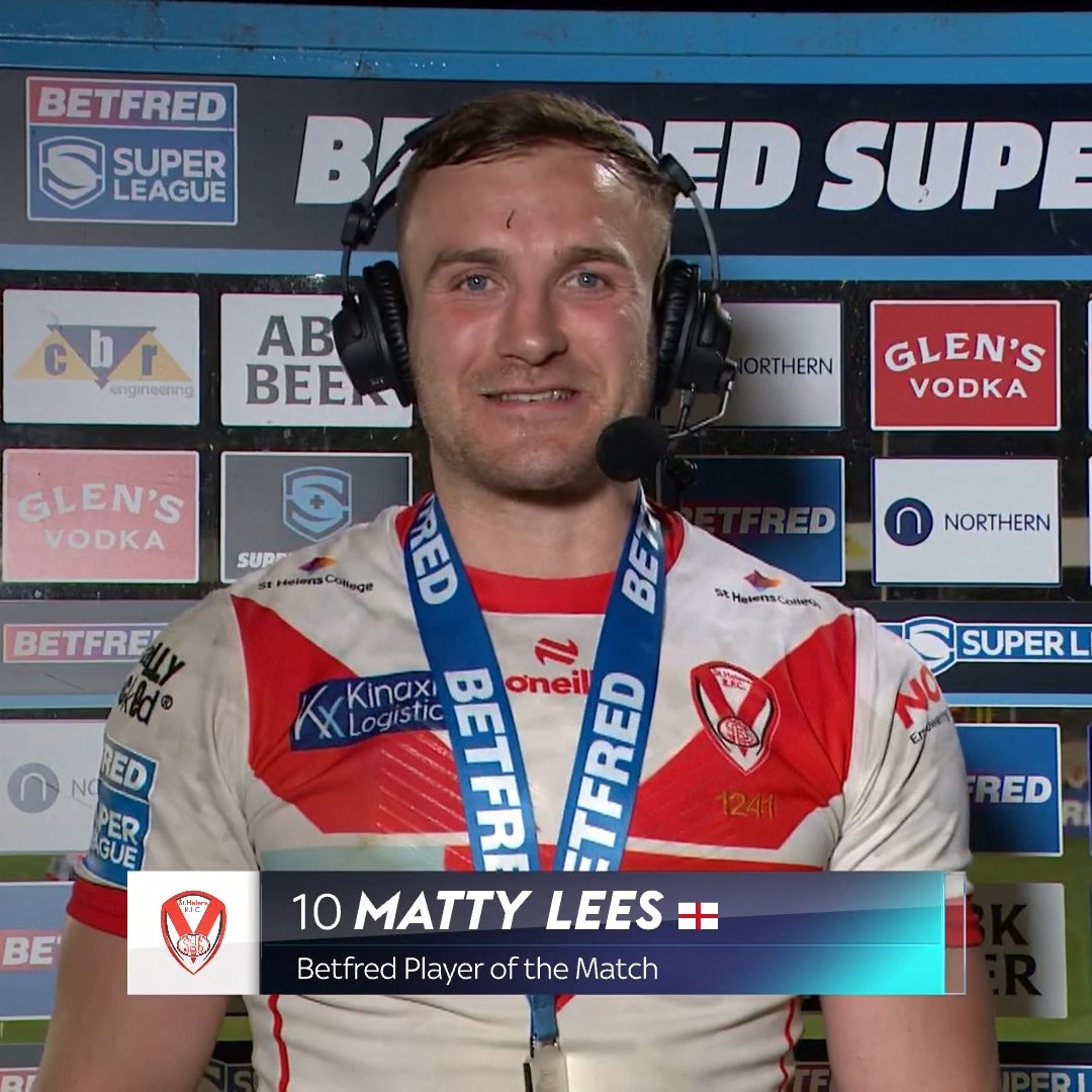 Give this man his flowers 💐 An eighty-minute performance, superb in defence, made plenty of metres as well and a deserved @Betfred Player of the Match Our #️⃣🔟 @matt_lees1 👏 #COYS