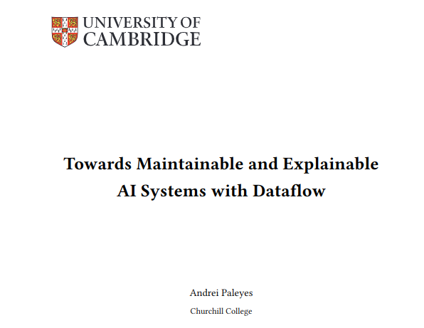 scipipe's tweet image. &quot;Towards Maintainable and Explainable AI Systems with Dataflow&quot;

Interesting PhD Thesis by Andrei Paleyes at @Cambridge_Uni using SciPipe for its analysis. Topic at the heart of SciPipe&apos;s motivation too: Handling complex #machinelearning #sciworkflows! repository.cam.ac.uk/items/56720998…