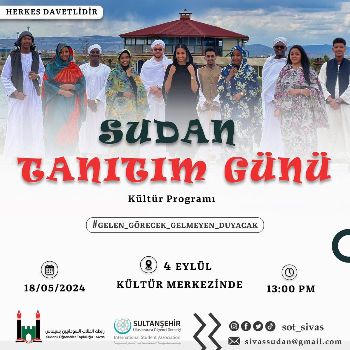 Sudanlı Öğrenciler Topluluğu isimli bir oluşum, Sivas’ta Sudan Tanıtım Günü düzenliyor.