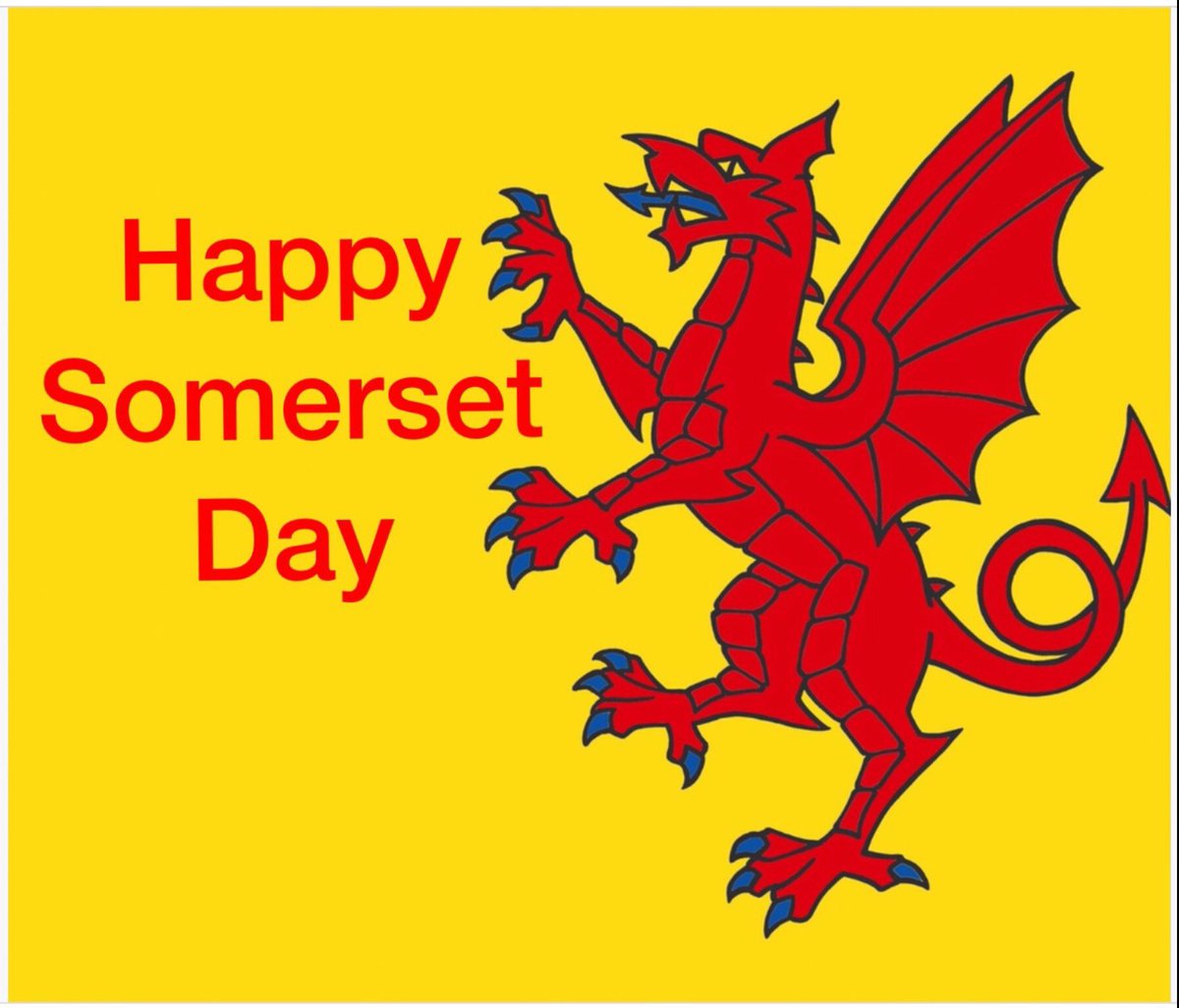 Happy Somerset Day to one and all. Enjoy everything Somerset has to give on each and every day. #SomersetDay @bbcsomerset @SomersetCCC @CountyGazette @SomersetCouncil @Giles_Adams @SomersetMuseum