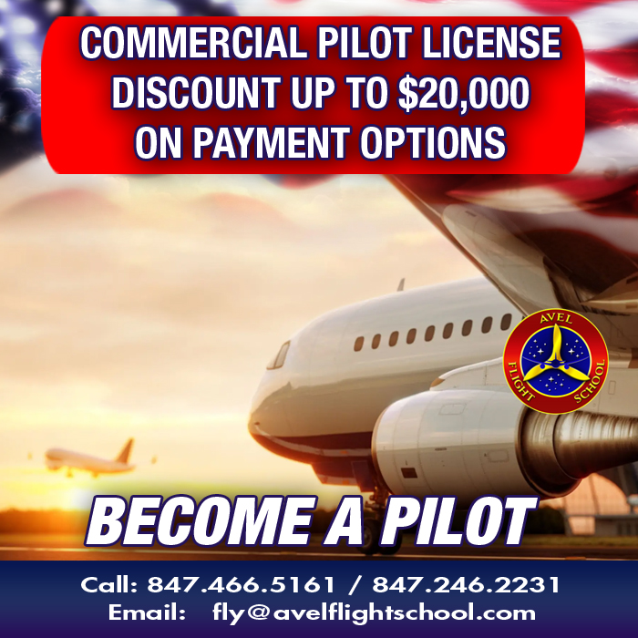 BECOME A PILOT!
FAA COMMERCIAL PILOT LICENSE
OUR BRANCH IN CHICAGO, USA OFFERS FAA COMMERCIAL PILOT LICENSE COURSE 
DISCOUNTED COURSE COST: $46,960
Original Course Cost: $66,960
Enroll Today!
Contact us: avelflightschool.com/contact-us/
🔗 #CPLAdmissions #PilotDreams #AviationCareer