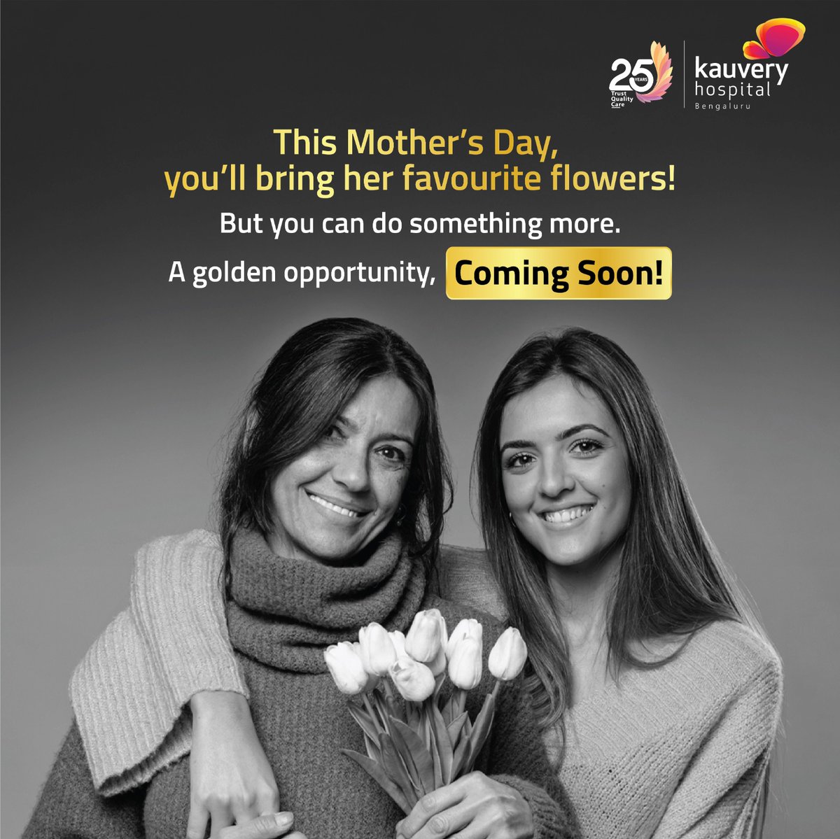 This Mother's Day, show mom you care more than flowers with a gift of health. A golden opportunity awaits you at Kauvery Hospital.

Stay Tuned!

#multispecialityhospital #kauveryhospitals #mothersday #comingsoon