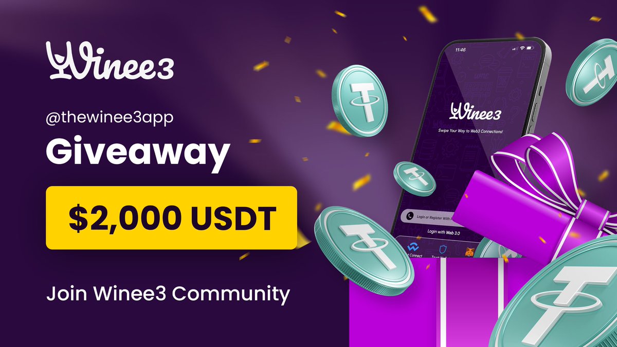 thewinee3app's tweet photo. 💰Join the @thewinee3app #Giveaway campaign on @QuestN_com 🎉 to complete simple tasks and earn prizes in $USDT!

🤩Prize: $2,000 USDT

✅Join the campaign NOW: https://t.co/b3g0PS9UNk

#Winee3 #QuestN https://t.co/95P5vjGHpl