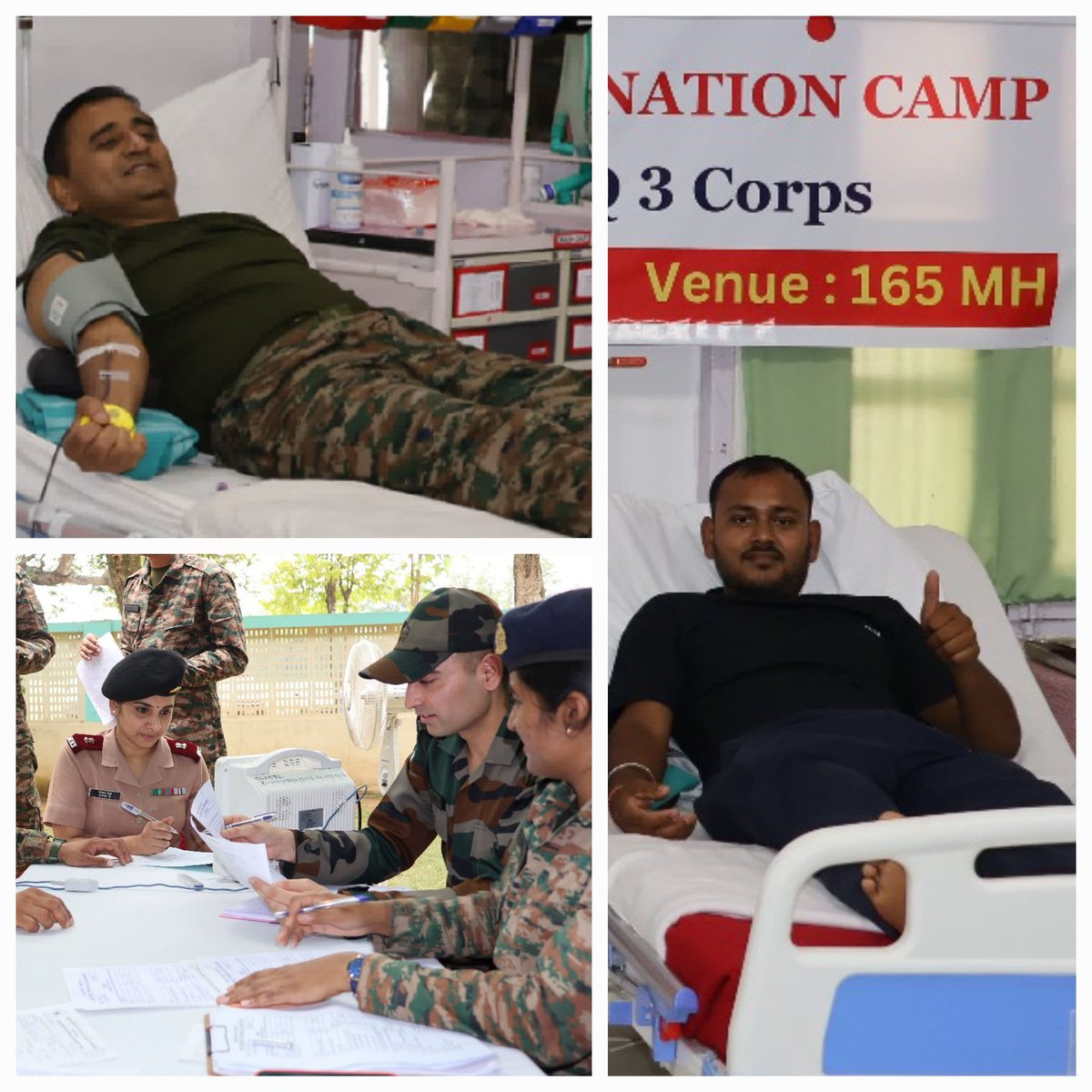 Troops of #SpearCorps, #IndianArmy organized a #Blood_Donation_Camp in collaboration with the Christian Institute of Health Sciences and Research, Chumukeidma, #Nagaland, at Rangapahar Military Station, providing a platform for voluntary blood donation and address the critical…