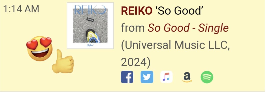 #OKAsia  より
OAありがとうございます😊🩵
#REIKO #REIKO_SoGood
shazam.com/track/69925551…