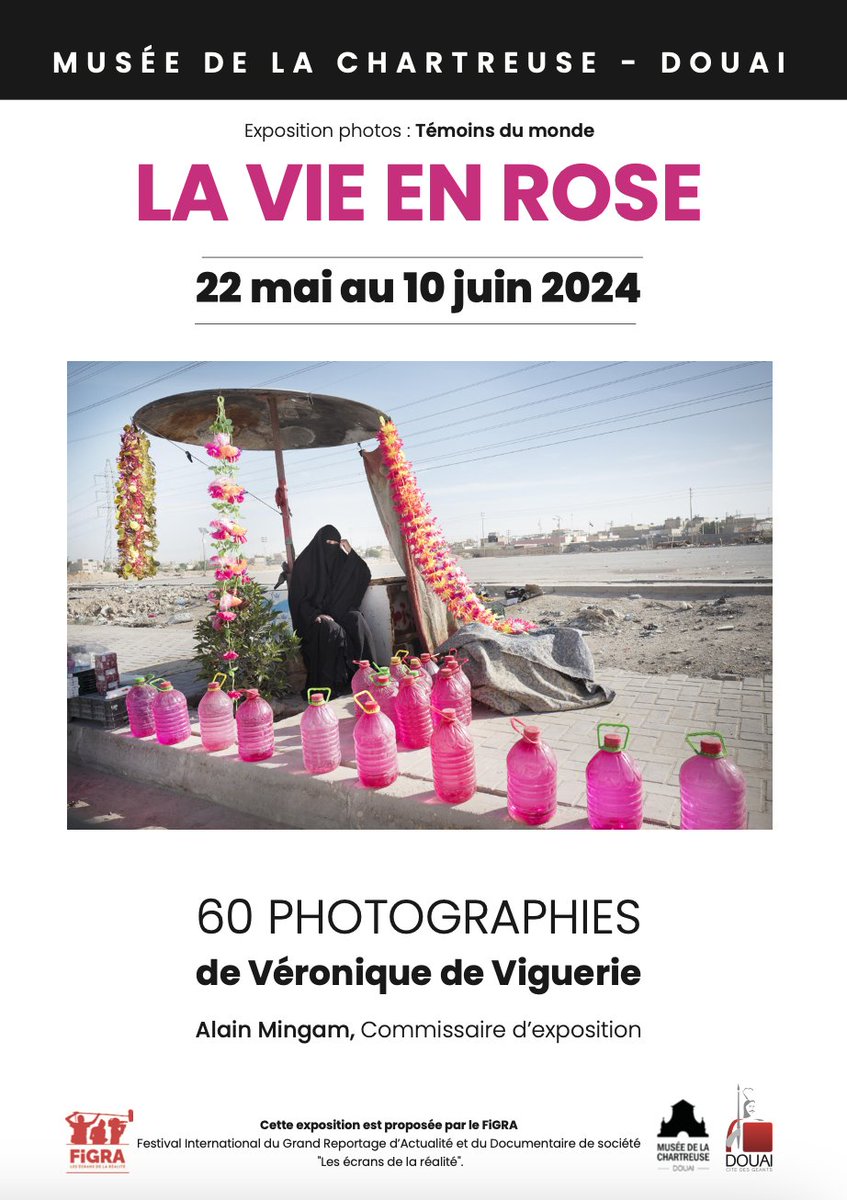 #figra2024 📷  Venez découvrir 𝗹'𝗲𝘅𝗽𝗼𝘀𝗶𝘁𝗶𝗼𝗻 𝗽𝗵𝗼𝘁𝗼𝘀
𝗟𝗔 𝗩𝗜𝗘 𝗘𝗡 𝗥𝗢𝗦𝗘, 𝟲𝟬 𝗽𝗵𝗼𝘁𝗼𝗴𝗿𝗮𝗽𝗵𝗶𝗲𝘀 𝗱𝗲 𝗩𝗲́𝗿𝗼𝗻𝗶𝗾𝘂𝗲 𝗱𝗲 𝗩𝗶𝗴𝘂𝗲𝗿𝗶𝗲, au musée de la Chartreuse de Douai
Commissaire d'exposition, Alain Mingam

 #figra #photos #hautsdefrance