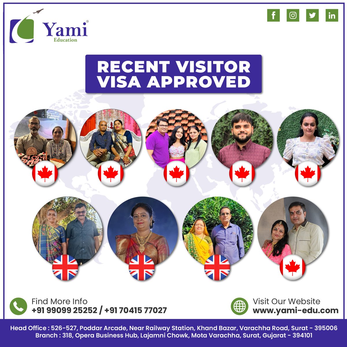 📢 Recent Visitor Visa Approved
Contact Details:
☎️ Call us +91 99099 25252 / +91 70415 77027
🌐 Visit Our Website yami-edu.com
#yami #yamiimmigration #visaapproved #traveldreams #passportready #adventureawaits #exploretheworld #visasuccess