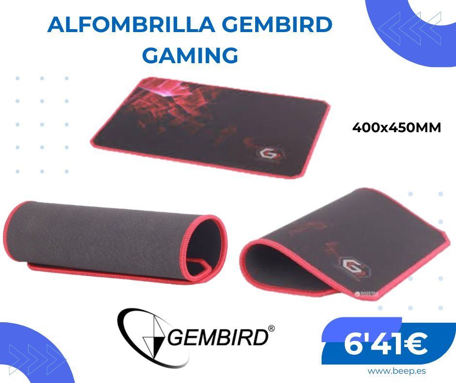 👉 Alfombrilla de ratón para juegos GEMBIRD Gaming

Medidas: 400x450MM
Talla L

Disponible en BEEP Monforte del Cid por sólo 6'41€

#alfombrilla #gaming #pararaton #Gembird #TallaL #ilovetechnology #iloveblue #iloveBEEP