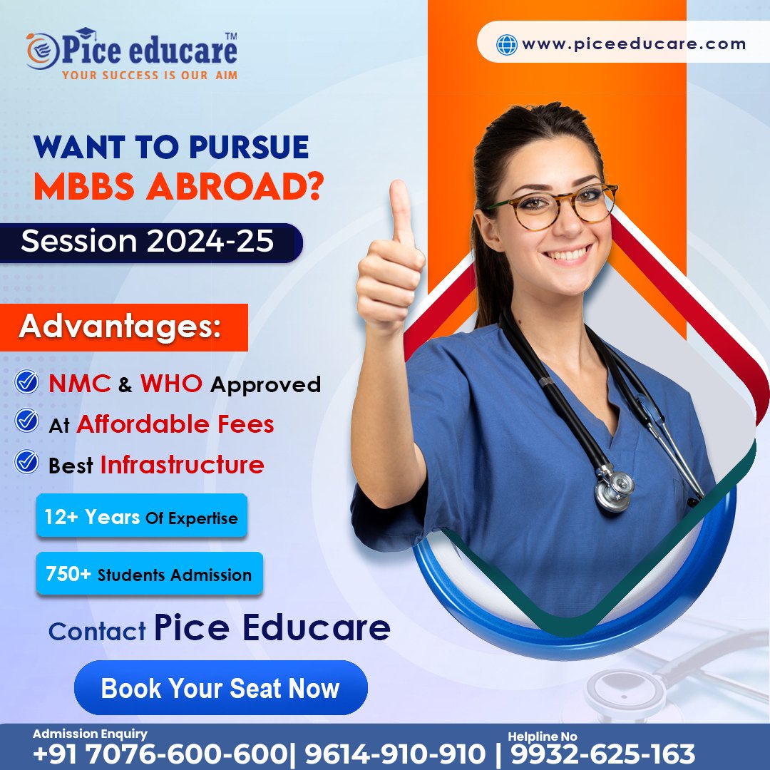 Want to Pursue MBBS Abroad? 2024-25 Session Contact Pice Educare Today Admission Enquiry: +91 7076600600/9614910910 Helpline no- 9932625163 . . . #mbbsabroad #studymbbsabroad #mbbseligibility #MBBSFees #mbbsfeesbangladesh #mbbsinnepal #mbbs #piceeducare