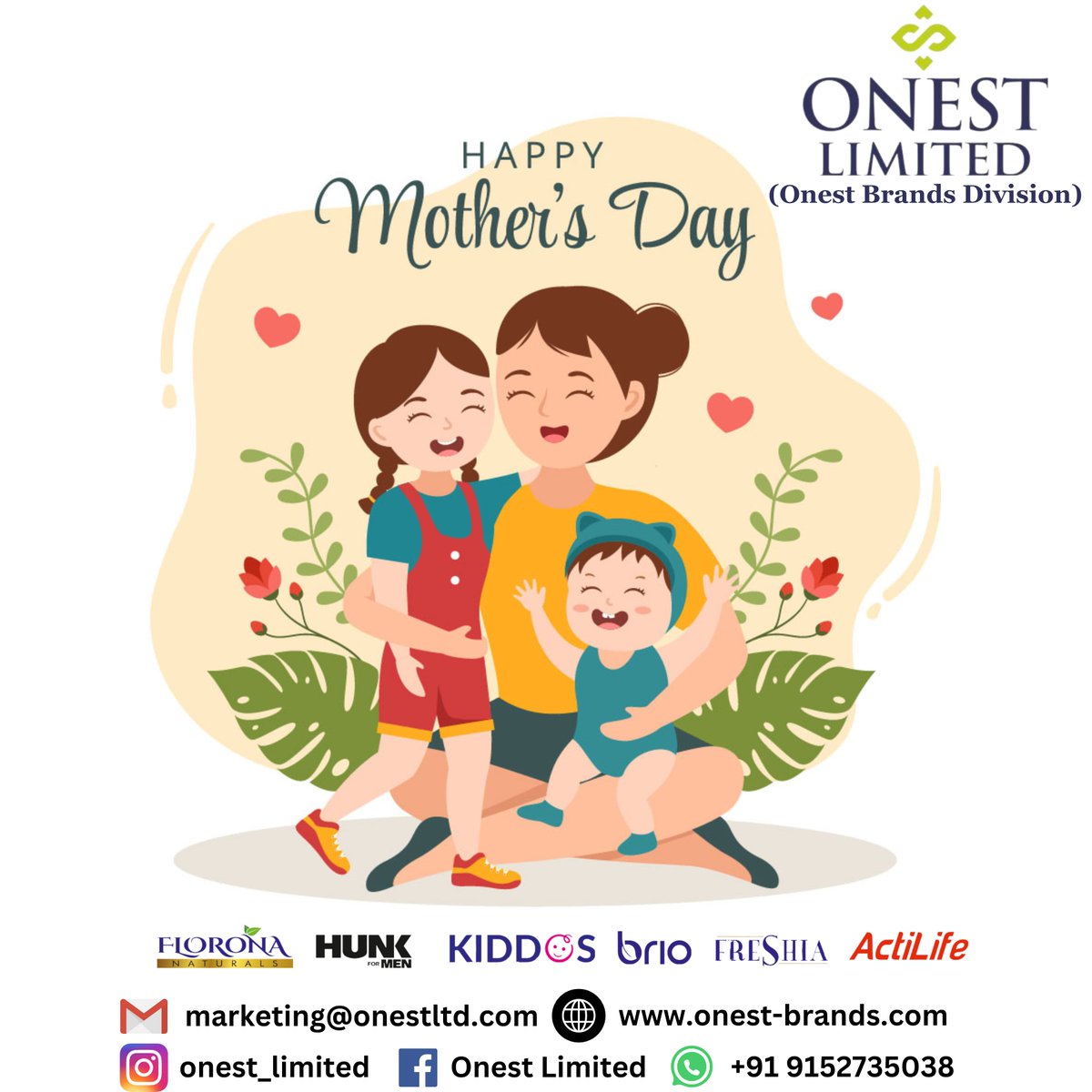Mom, you’re the reason world is so beautiful. Happy Mother’s Day!

#onestlimited #onest #onestbrands #branding #mothersday #mother #happymothersday #floronanaturals #hunk #freshia #brio #actilife #kiddos #fmcg #exporter