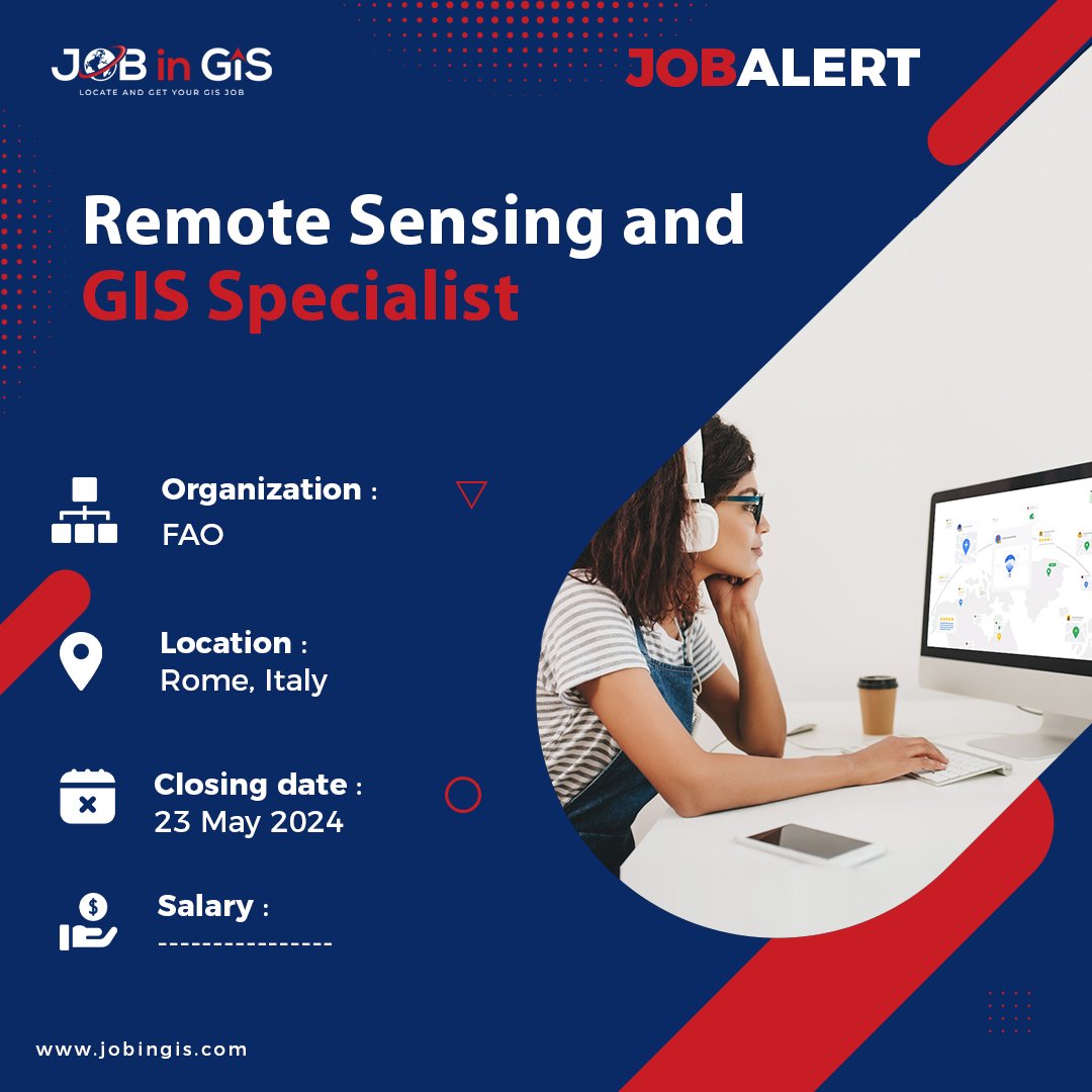 #jobingis : FAO is hiring a Remote Sensing and GIS Specialist
📍: #Rome, #Italy

Apply here 👉 : jobingis.com/jobs/remote-se…

#Jobs #mapping #GIS #geospatial #remotesensing #gisjobs #Geography #cartography