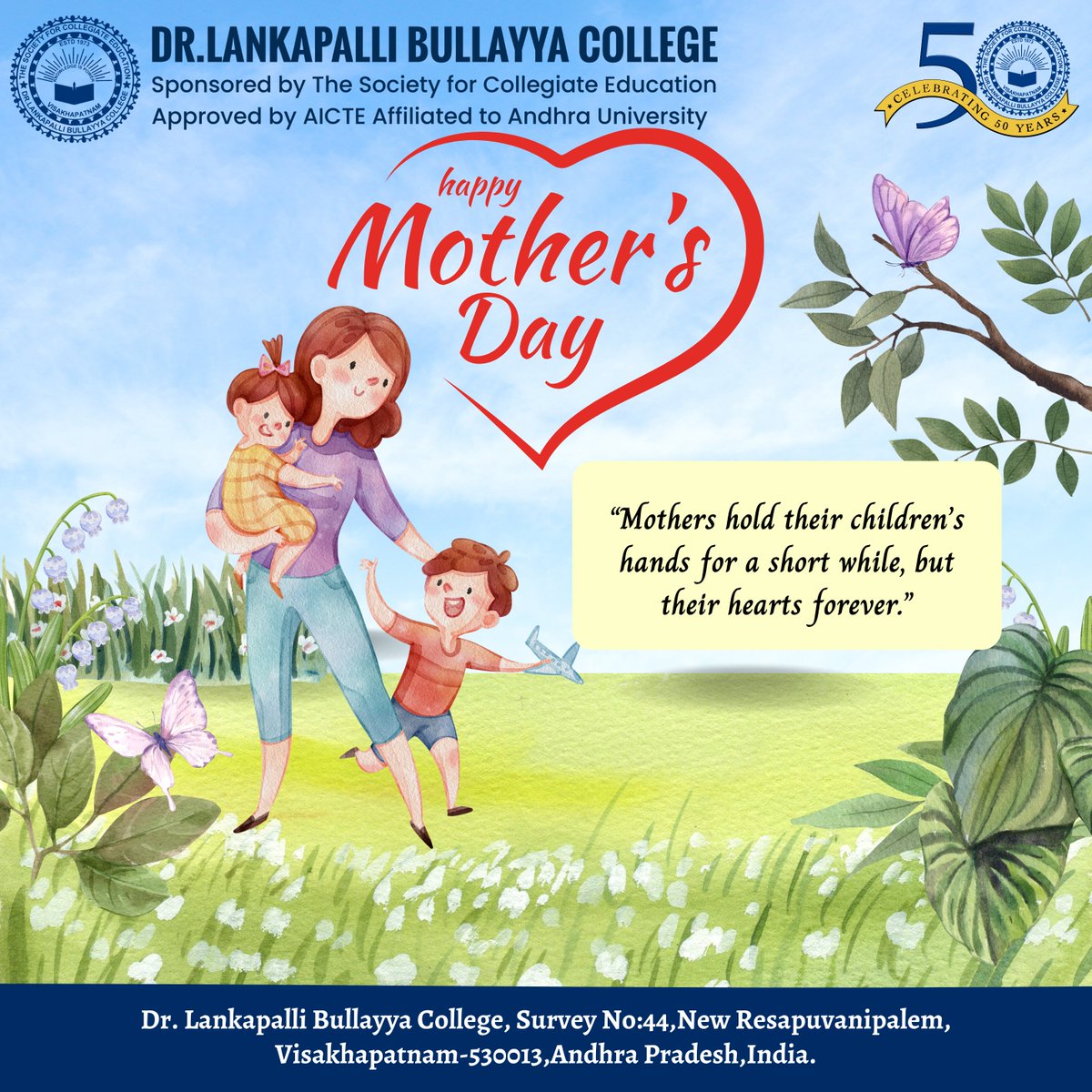 Wishing all the amazing mothers a very Happy Mother's Day. ❤️

#MothersDay2024 #MothersDay #DrLBCollege #Vizag #Visakhapatnam #DegreeCollege #Intermediate #Engineering