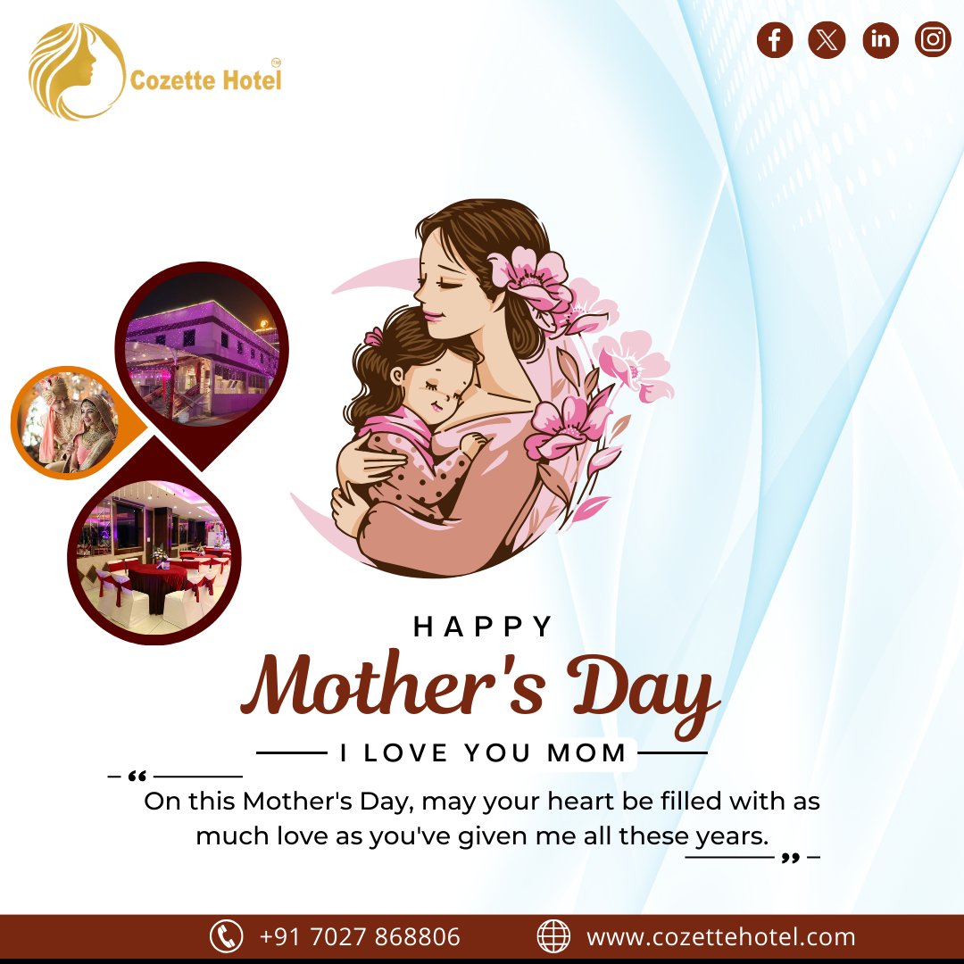 👩‍👧‍👦❤️ Wishing all the incredible mothers out there a 𝐇𝐚𝐩𝐩𝐲 𝐌𝐨𝐭𝐡𝐞𝐫'𝐬 𝐃𝐚𝐲 from 𝐂𝐨𝐳𝐞𝐭𝐭𝐞 𝐇𝐨𝐭𝐞𝐥 !🌸💖 
.
.
.
#MothersDay #MotherhoodMagic #MomLove
#BesthotelinSonipat #CozetteExperience
#CozetteHotelinSonipat #CozetteHotel