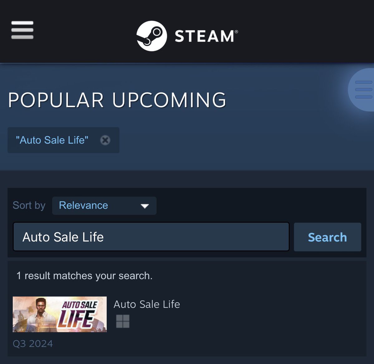 Oyunumuz #AutoSaleLife 1 haftadır Popular Upcoming kategorisinde! 🎉

Yılın 3. çeyreğinde güçlü yayın hedefiyle çalışmalarımız devam ediyor. 1 ay önce ücretsiz prolog versiyonuyla görücüye çıkan oyunumuzdan aldığımız bu gibi ateşleyici gelişmelerle hedefe olan inancımız artıyor🔥