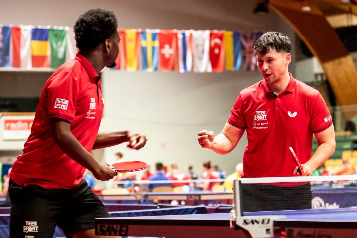MD18 SF Another fighting performance from Ashley Facey @Rosswilsontt They come back from 2-1 down to win 11-5 in deciding set v Csonka HUN/Su TPE & are through to face @Kibsta91 @Joshua_Stacey1 in all-GB Final at 13:50 🇬🇧
