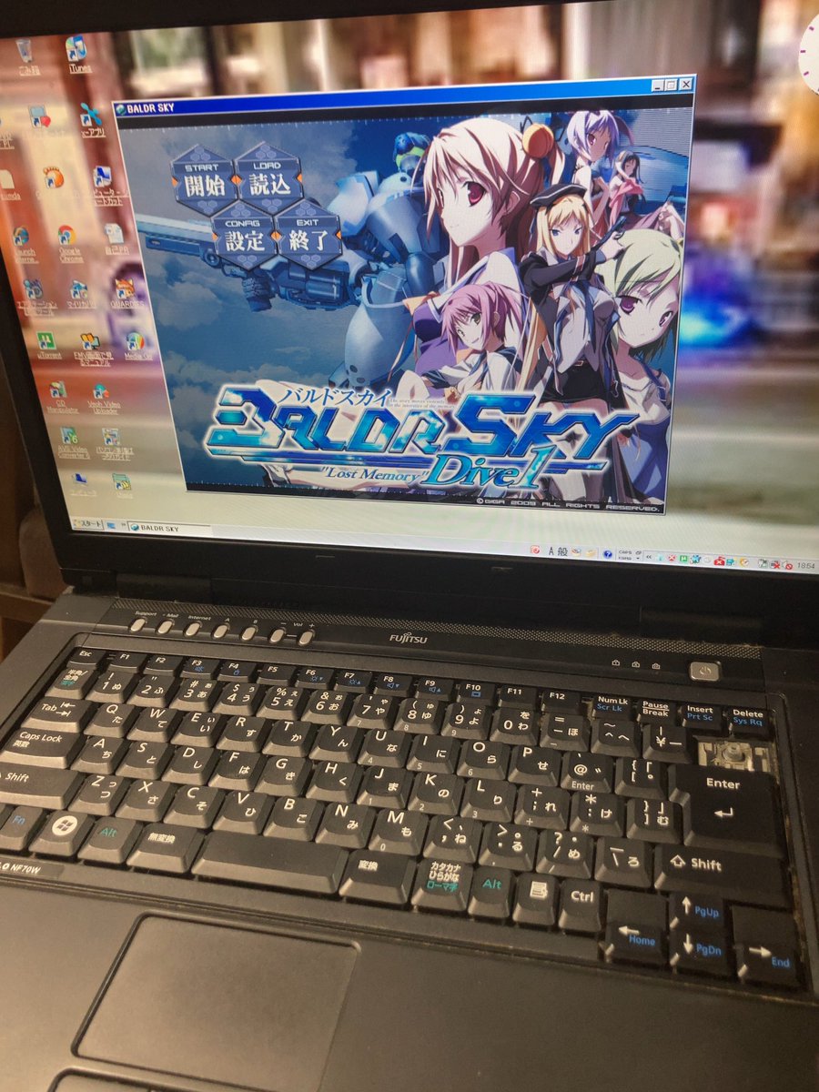 バルドスカイ買っても今のpcで動かなかったけど小学校の頃のノートpcで動いて草 ラッキー✌️