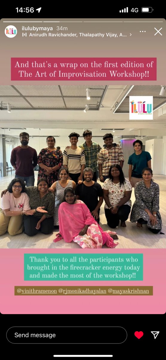 HaripriyaK24's tweet photo. #TheArtOfImprovisation workshop. What an exhilarating experience. Meeting people from all woks of life collaborating at a safe space and sharing a unique energy without knowing their stories. No judgments no inhibitions just art and happiness all around. Participate and discover. https://t.co/PAwUsL7WHS
