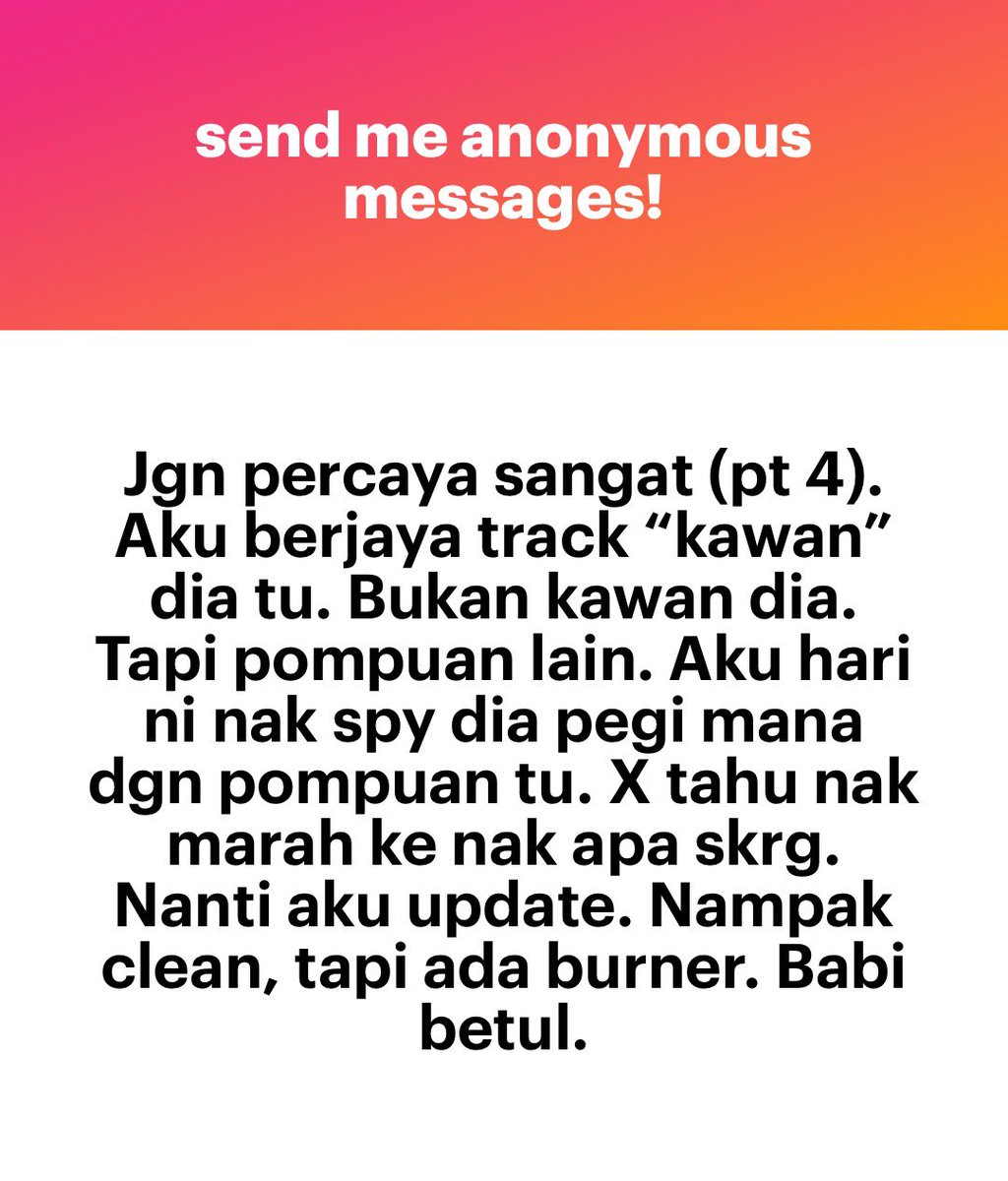 meinmokhtar's tweet photo. Aku tunggu update ang anon. Hope tak kantoi spy rini. https://t.co/SGUuoTRMdC