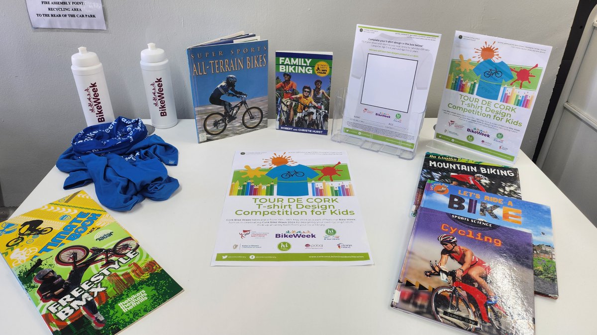 Fermoy Library is #CorkBikeWeek ready with our pick of cycling books! We also have entry forms for the Tour de Cork t-shirt design competition, so even if cycling isn’t your thing you can still come and get involved! @corkbikeweek @corkcoco #HealthyIrelandAtYourLibrary