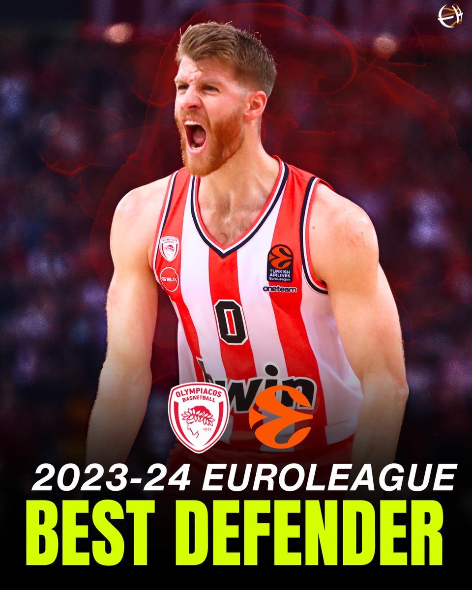 🔴🛡️ Thomas Walkup was named the EuroLeague Best Defender of the Year