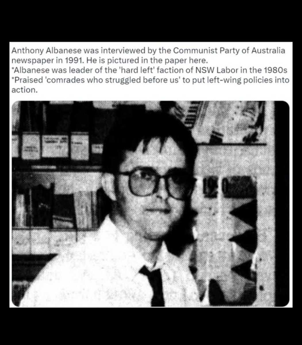 Back in 1991 the Communist Party of Australia newspaper considered Albo worthy of an interview.

Let that sink in.

#CommieBastard PM

#Auspol #LaborTrash Govt
