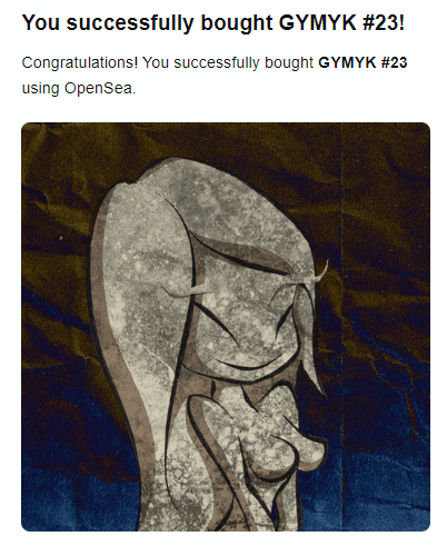 I buy nfts because..
✅I love the art 
👊To support a new project 
💸As an investment 

Why do you get them?
#nftcollectors #NFTfamily 

My latest Purchase @Hp24224664 and @cryptobyls with their project @GYMYKNFT !! Follow them. 

Show me yours 👇👇👇