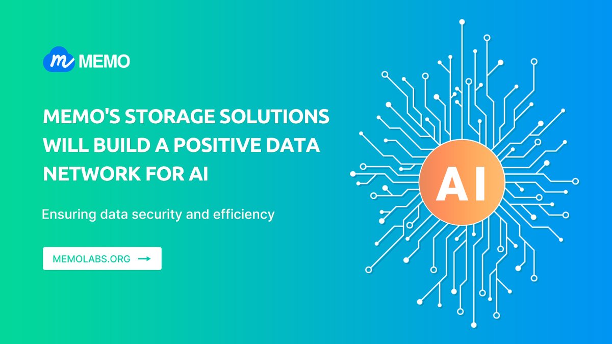 ☁️ Drives the future of #AI data  centres, ensuring #DataSecurity  and efficiency through #decentralized technology.

#Buffett believes AI is a double-edged sword, but #MEMO's #storage  solutions will build a positive data network for AI. #Web3 #DePIN