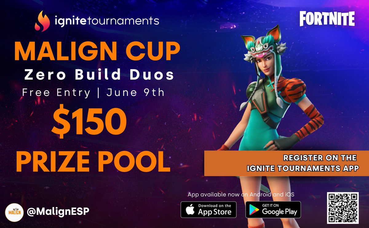 Times ticking ⏰ Get yourself signed up to the duos zero build Malign cup ($150) now before it’s too late!

app.ignitetournaments.com/tournaments/p/…

6️⃣games
🗺️Land anywhere
💿Join the tournament discord
✍️Sign up with your duo

No 35 teams? The tournament will autocancel🚫 @igniteyourgames🔥