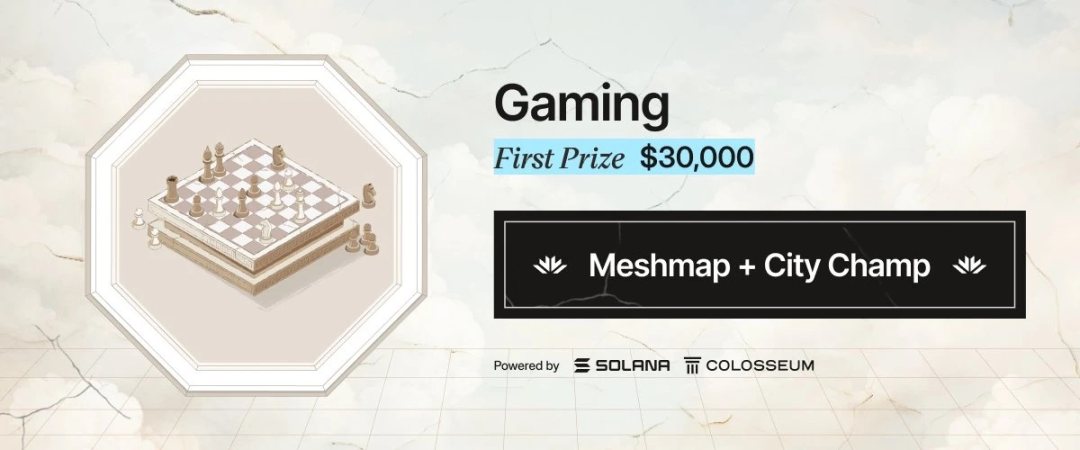 1.Meshmap + City Champ
项目官网：meshmap.com/upload
Meshmap 通过社区提交的 3D 扫描建立世界 3D 地图，并通过代币激励（拟定MESH代币）与游戏进行奖励。
Meshmap 使用 Unity 和 Solana 为 Meta Quest 2/3/Pro 开发了一款混合现实第一人称战斗和塔防游戏 City Champ。
#Solana #Web3Gaming