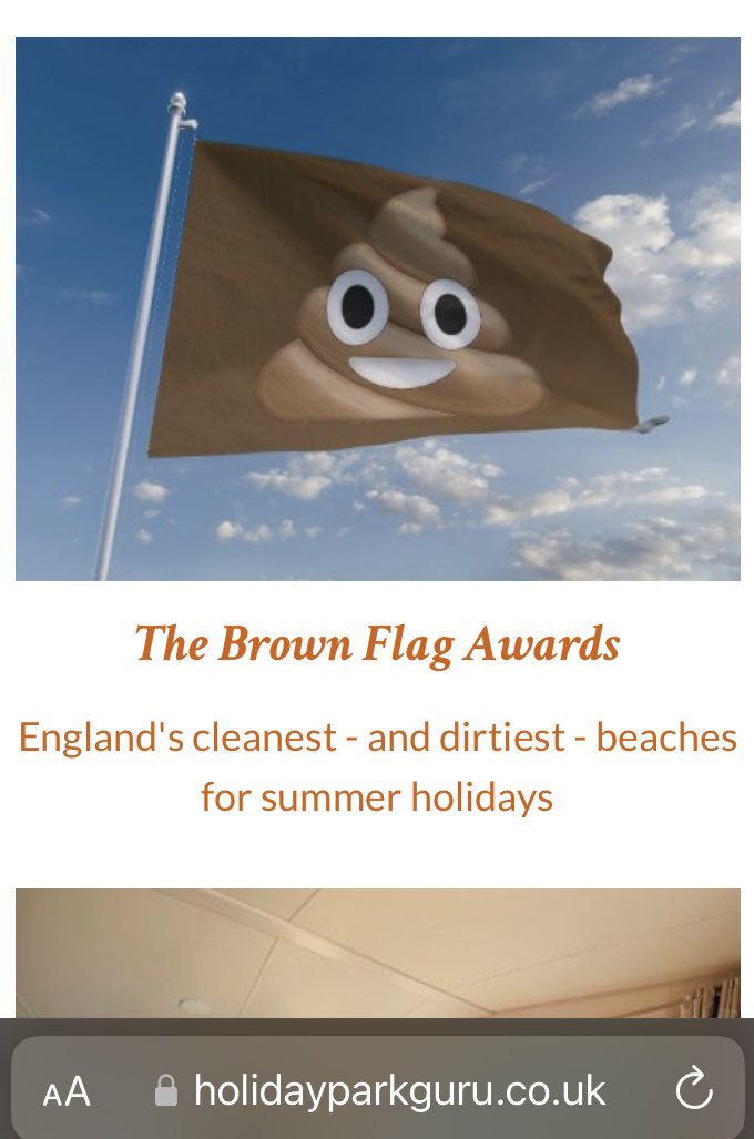 This website is naming and shaming before investigating what they find on the @EnvAgency website. Bathing water quality is not just about sewage as the flag implies. It seems #holidayparkguru is only contactable by post which says a lot!