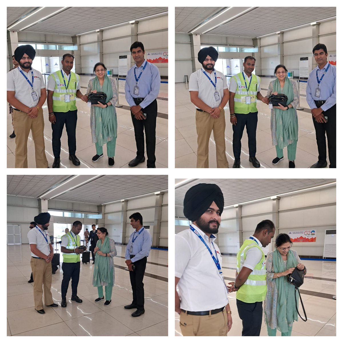 A passenger travelling from Nanded to Hindon lost her purse and reported to AAI officials through coordination with @starair. She found her Purse at Hindon Airport and expressed immense relief and joy upon receiving her purse in intact condition. @AAI_Official @aaiRedNR