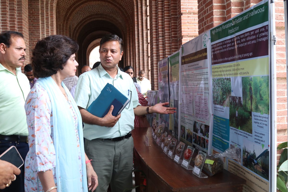 As a part of celebration of National Technology Day-2024, Dr. Renu Singh, IFS, Director, ICFRE - Forest Research Institute, Dehradun inaugurated an Exhibition of technologies developed by the Institute and displayed in corridore of it's main building.