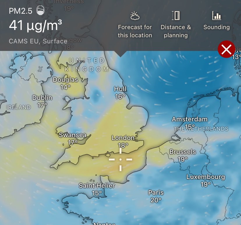 WEATHER ALERT FOR SUNDAY - 12/05/24 Air quality PM2.5 over south UK still very poor. We have suspected gas dispersal in the same area. This is slowly spreading northwards over the UK. Tomorrow a storm is due to move in from the SOUTH WEST and at the moment is forecast to sweep…